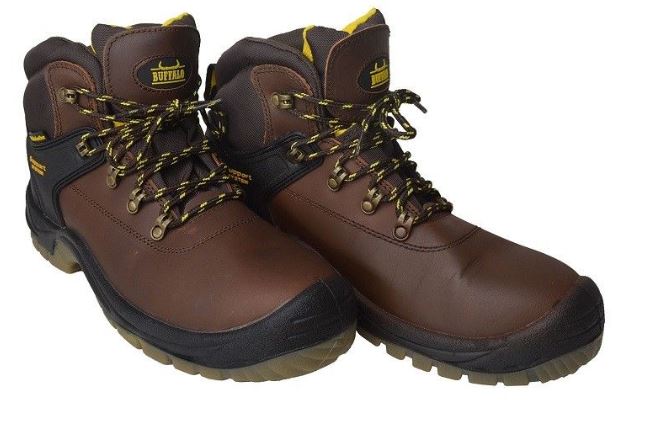 Buffalo Laced Safety Boot - Brown | Buy 