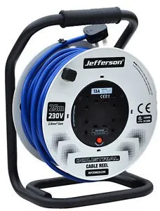Jefferson Industrial Cable Reel 25M - 230v