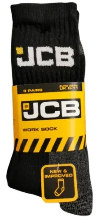 JCB Work Socks (3 Pack)