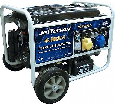 Jefferson Petrol Generator 4.8KVA - (JEFGENPET38EL)
