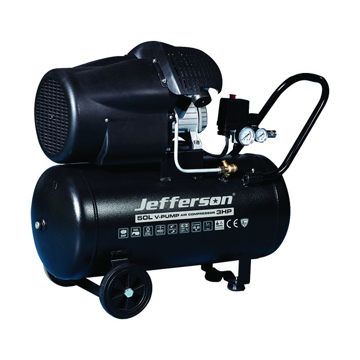 Jefferson - 50 Litre 3HP 10 Bar V Pump Compressor (230V)
