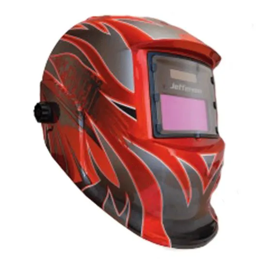 Jefferson Automatic Welding & Grinding Helmet - Red