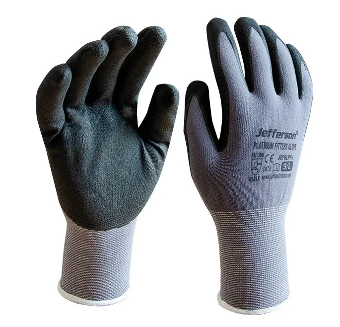 Jefferson - Black Platinum Fitters Gloves (JEFGLPF)