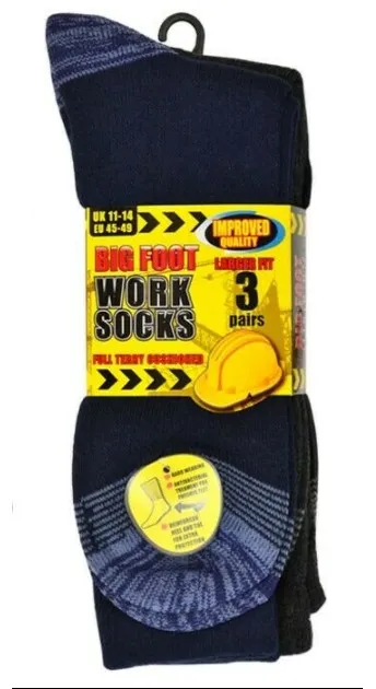 Mens 3pk Erbro BigFoot Work Socks (SI1325)