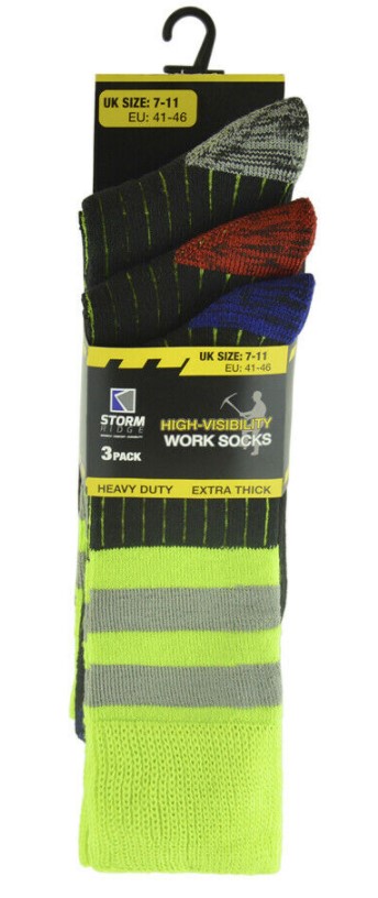 Storm Ridge High-Visibility Work Socks (3 Pack) - SK638